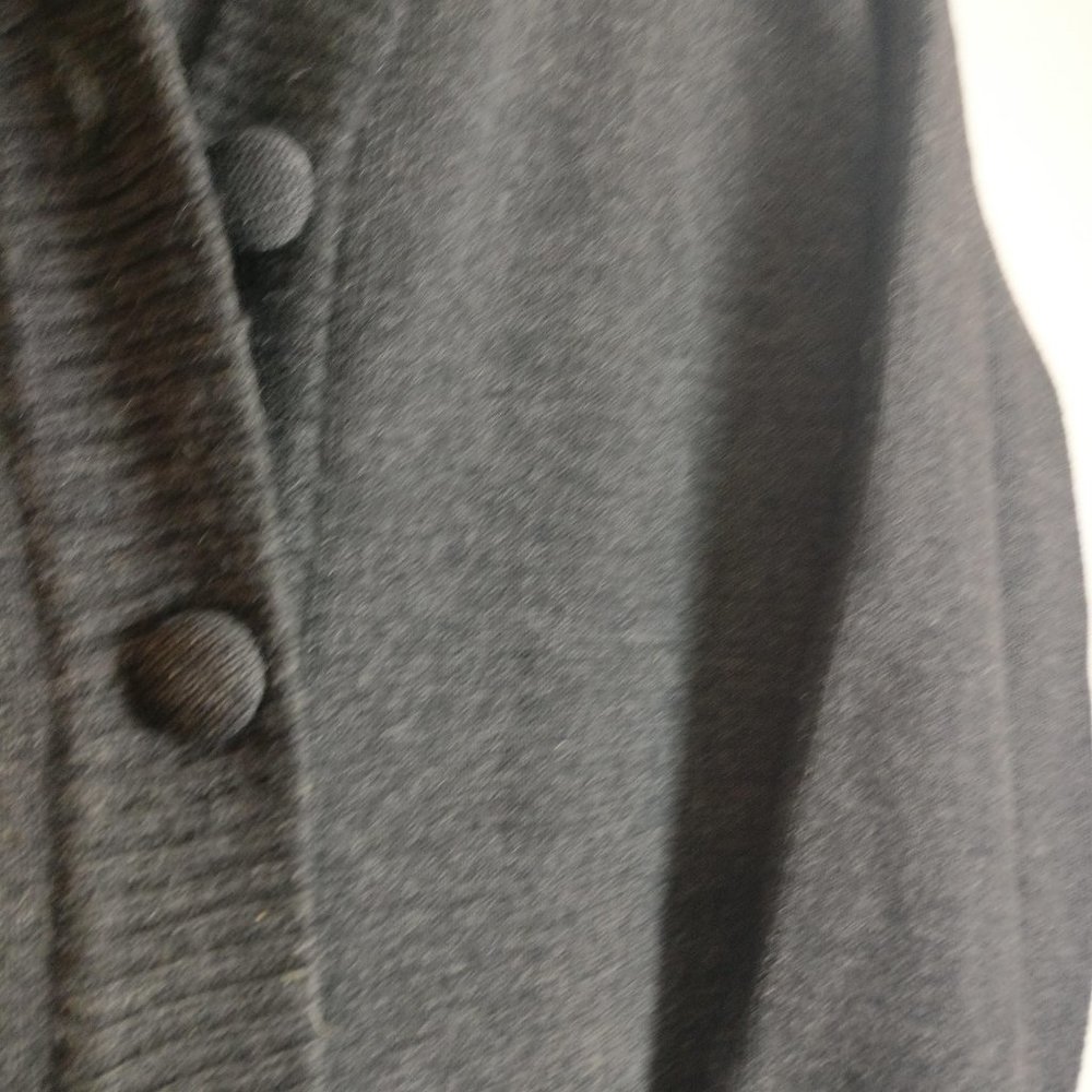 Pure Wool Cardigan sweater dress with pockets 100% Wool, Heather gray - Picture 6 of 9